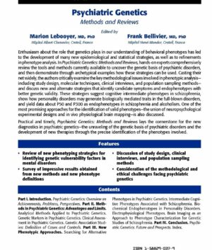 Psychiatric Genetics: Methods and Reviews